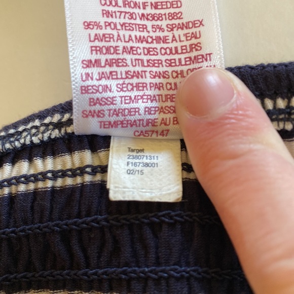 Merona Navy Blue & White Striped Swimsuit Cover-Up - Picture 7 of 7